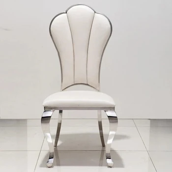 Обеденные стулья с европейскими спинками, роскошная мебель для гостиной, Кожаное кресло для приема гостей на заказ, Современный обеденный стул для ресторана U