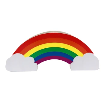 Органайзер для детского стола, Школьные принадлежности - Rainbow Cloud, Деревянный держатель для карандашей, Настольные Принадлежности для кистей для макияжа, Карандаши