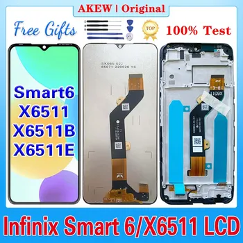Оригинал для Infinix Smart 6 ЖК-дисплей X6511 Сенсорный Экран Новый X6511B X6511E Дигитайзер В Сборе Smart6 Замена Телефона Pantalla