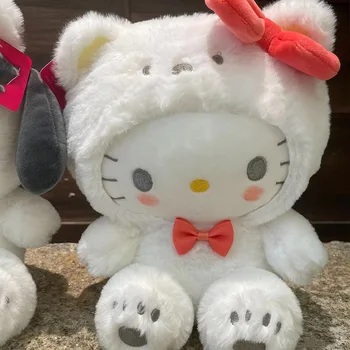 Оригинальные Плюшевые Игрушки Sanrio Hello Kitty Cinnamonroll Kuromi Pochacco Мягкая Плюшевая Кукла Cos Медведь Милые Игрушки Подарки На День Рождения Для Детей