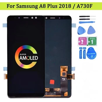 Оригинальный AMOLED-дисплей Для Samsung Galaxy A730 A8 + A8 plus 2018 ЖК-дисплей A730F SM-A730F Замена сенсорного экрана Дигитайзера