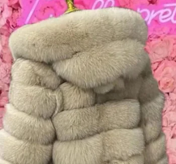 Пальто с капюшоном, длина 50 см, длина рукава 60 см