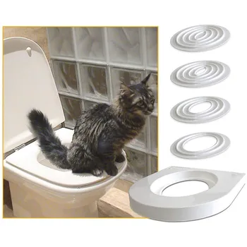 Пластиковый набор для приучения кошек к туалету, Многоразовый коврик для щенячьего туалета, Тренажер для кошачьего туалета, средство для приучения домашних животных к туалету, средство для приучения кошек