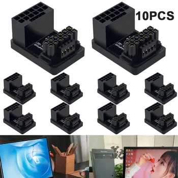 Плата адаптера питания 10ШТ от мужчины к женщине 600 Вт для видеокарты PCIe5 0 (черный B)