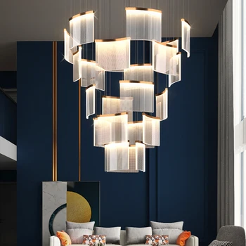 подвесные светильники для украшения гостиной, современные светильники для столовой, умная лампа для лестницы lamparas