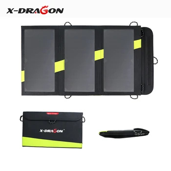 Портативная солнечная панель X-DRAGON мощностью 5 В 20 Вт, солнечное зарядное устройство для мобильных устройств, складные элементы солнечной панели для мобильного телефона