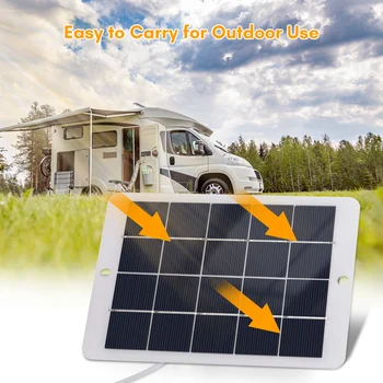 Портативное солнечное зарядное устройство 3W 5V Водонепроницаемое зарядное устройство для солнечной панели для кемпинга с USB для телефона Мини Вентиляторы Свет Домашний монитор Камера