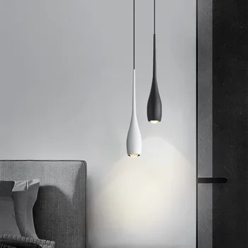 Прикроватная люстра для спальни, современная и минималистичная креативная лампа с каплями воды, скандинавский фон для гостиной, настенная люстра