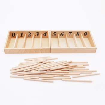 Развивающие Деревянные Игрушки Монтессори Для Детей Spindle Box С 45 Шпинделями Для Обучения Математике И Семейным Стержнем Spindle Rod Версия