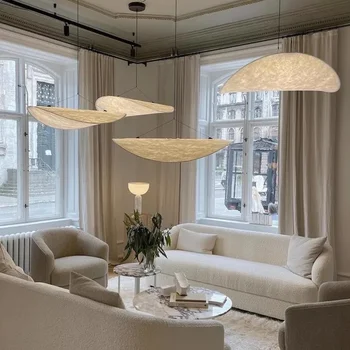 Светодиодная люстра из шелковой ткани для гостиной Домашний Декор Подвесной светильник Ручной работы Lustre Silk LED Подвесной светильник
