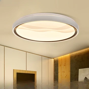 Светодиодный потолочный светильник для гостиной, ультратонкий круглый хрустальный светильник для спальни