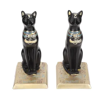 Скульптура египетского кота из смолы Идеальное хранилище подарочных предметов Коллекция египетских кошек Абстрактное изысканное мастерство для дома