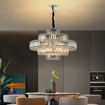 Современные роскошные потолочные люстры 2023 года, новое светодиодное освещение, хрустальные подвесные светильники, Дизайнерские украшения для дома, люстры для гостиной
