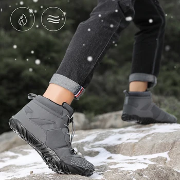 Теплые зимние ботинки, удобная водонепроницаемая хлопчатобумажная обувь, Ветрозащитная зимняя повседневная обувь для активного отдыха осенью и зимой