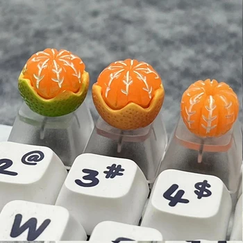 Фруктовый Оранжевый Колпачок для ключей, Прозрачный Креативный Персонализированный 3D DIY Механическая клавиатура с поперечной осью R4 Esc, Колпачок для ключей