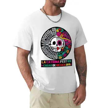 Футболка La Catrina Fest MX 2015, блузка по индивидуальному заказу, футболки для мужчин тяжелого веса