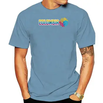 Футболка с принтом Колумбия, Мужская хлопковая футболка для взрослых, круглый вырез, большой размер 3xl 4xl 5xl