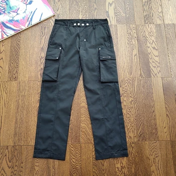 Хорошее качество, черные брюки-карго 1017 ALYX 9SM, мужские брюки-карго с металлическими пуговицами, женские брюки ALYX с карманами, Слегка свободные брюки