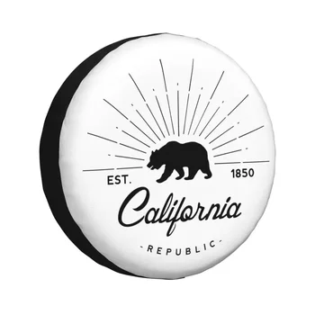 Чехол для шин с изображением флага Республики Калифорния, протектор запасного колеса внедорожника 4WD 4X4 для Toyota RAV4 Prado 14 