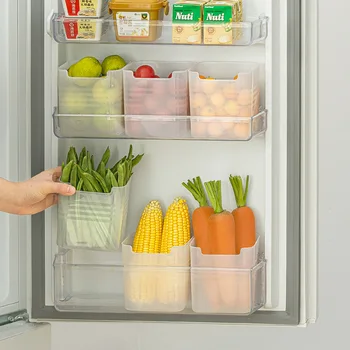Ящики для хранения холодильника Коробка для хранения свежих продуктов Боковая дверца холодильника Контейнер для хранения фруктов овощей специй Кухонный органайзер