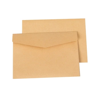 100ШТ Классических мини-бумажных конвертов из крафт-заготовки, Конверт для приглашения на Свадьбу, Подарочный Конверт 105 X 70 мм