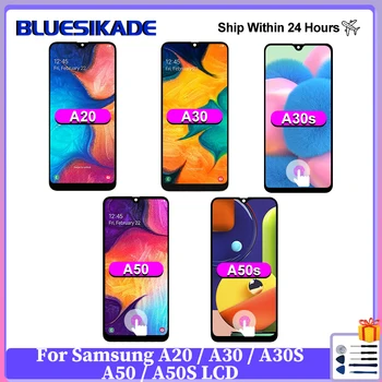 AMOLED Для Samsung Galaxy A20 A30 A30S A50 A50S ЖК-дисплей С сенсорным экраном Дигитайзер Для A205 A305 A307 A505 A507 Замена Деталей