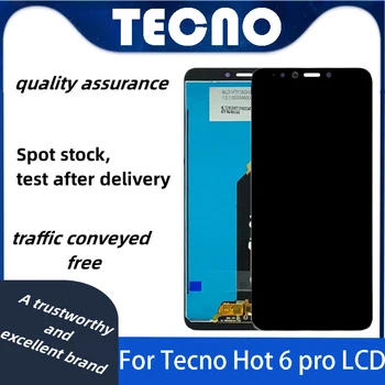 Для Tecno X608 Hot 6 pro ЖК-дисплей Сенсорный экран дигитайзер Стеклянная панель Полная замена в сборе