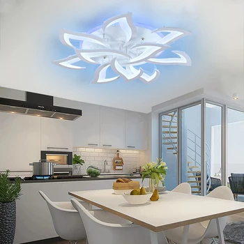 Интеллектуальное управление подсветкой потолка светодиодная потолочная люстра в виде цветка для гостиной спальни столовой внутреннего освещения