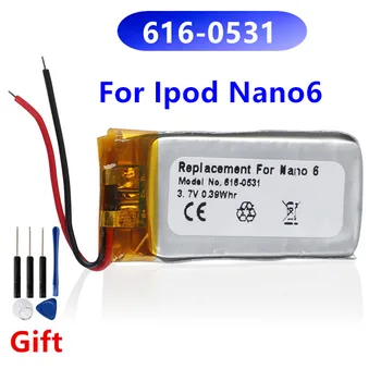 Новый Аккумулятор 616-0531 Для iPod Nano6 6G 6-го Поколения MP3 Литий-Полимерный Перезаряжаемый Nano 6 Аккумуляторов + Инструменты